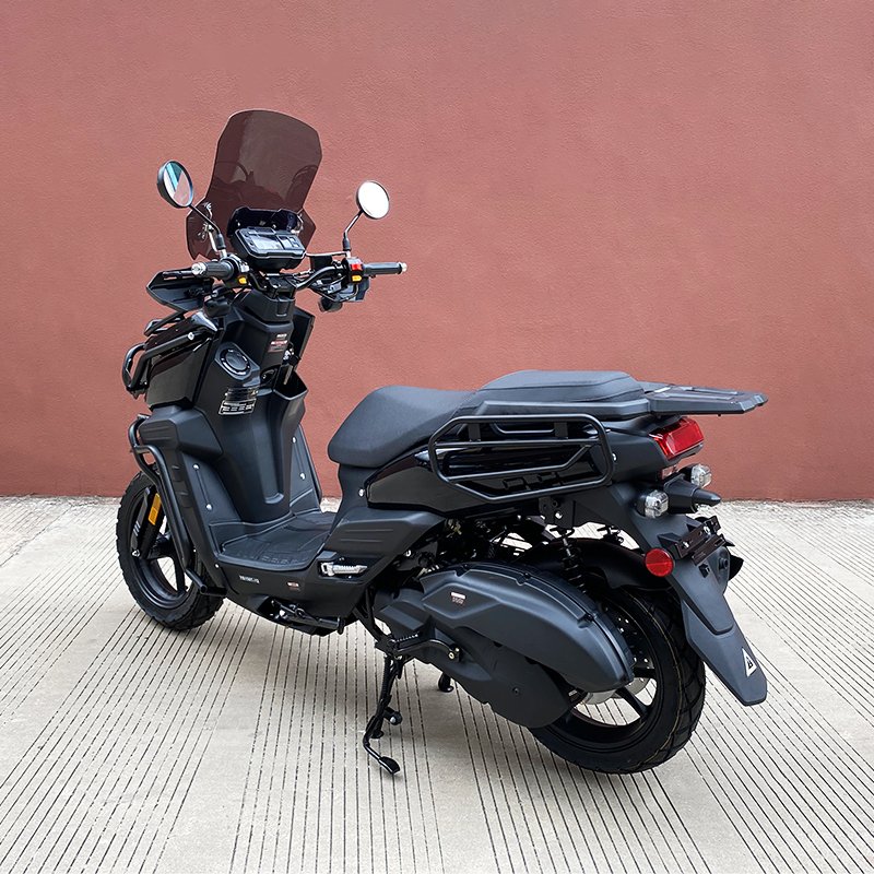 EPA DOT Certified 150CC Gas Scooter with New Design Air-Cooled Disc Brake and 13 Inch Tire Includes Motorcycle Windshield