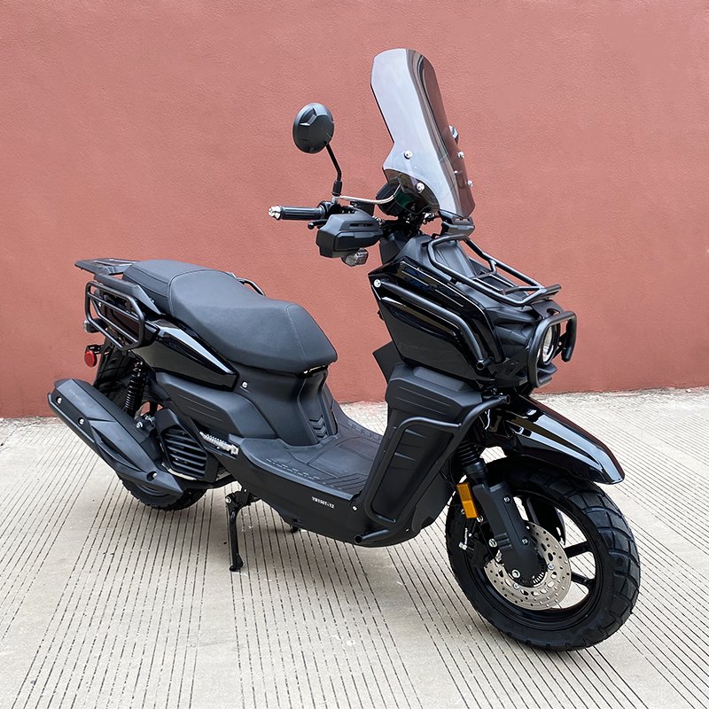 EPA DOT Certified 150CC Gas Scooter with New Design Air-Cooled Disc Brake and 13 Inch Tire Includes Motorcycle Windshield
