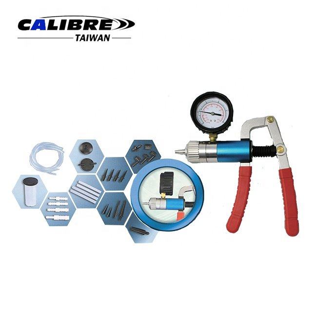 TAIWAN CALIBRE Hand-Held Vacuum Pressure Pump Brake Bleeding Tester Gauge Set, Vacuum Bleeder for Brakes