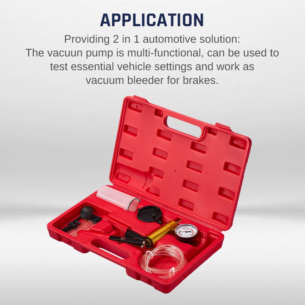 Auto Repair Hand Tool Sets Brake Bleeder and Vacuum Pump Kit Vehicle Tools