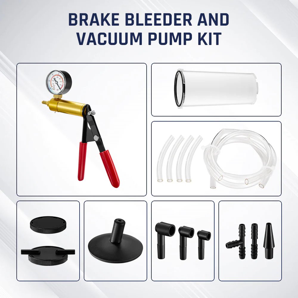 Auto Repair Hand Tool Sets Brake Bleeder and Vacuum Pump Kit Vehicle Tools