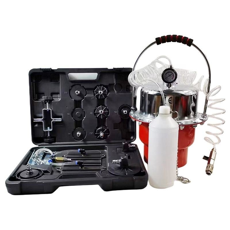 Brake Bleeder Kit Pneumatic Pressure Brake Clutch Fluid Bleeding Tool Set With Master Cylinder Adapters