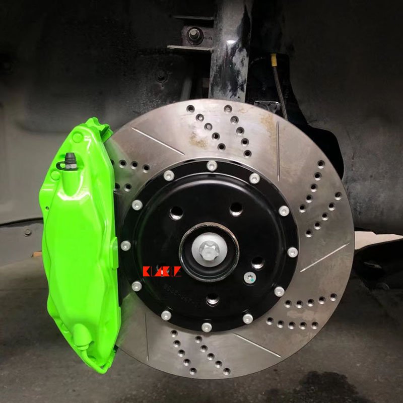 KLAKLE Car Racing Red Green Yellow Brake Caliper F50 330*32MM Brake Disc With Center Bell for Fiat Abarth 500 4 Pot Calipers