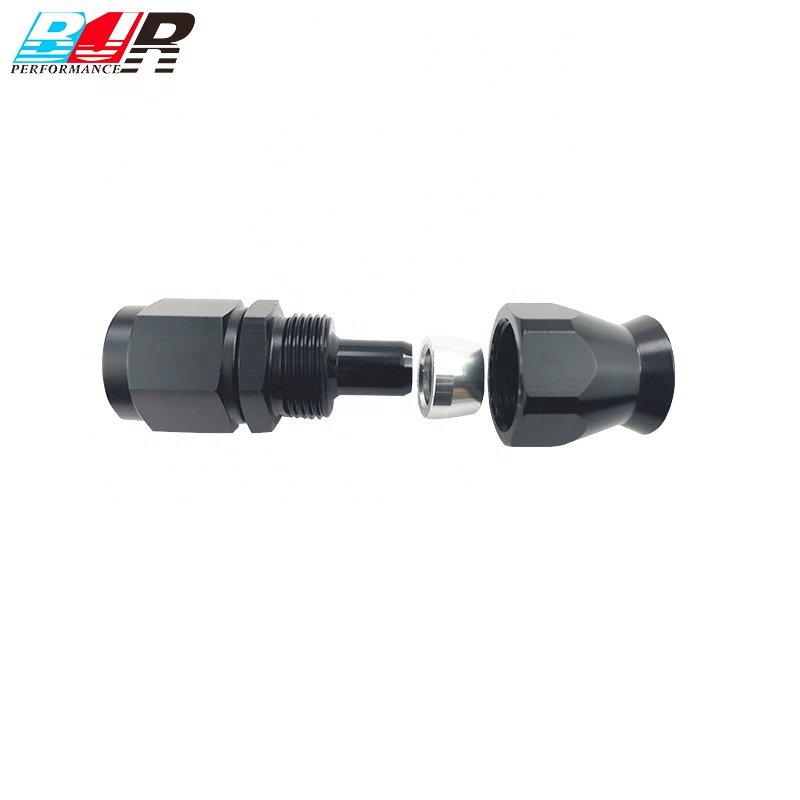 China Manufacturer High Quality Aluminium PTFE Straight Brake an Fittings for Fuel Hose