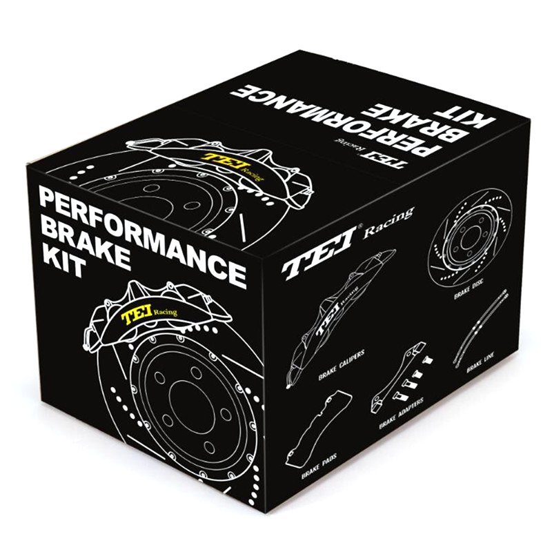 Big Brake Kit TEI 6-Piston Front Big Brake Caliper with 2-Piece Rotor 378x32mm for Infiniti Q50 2.0T Q50 3.7T