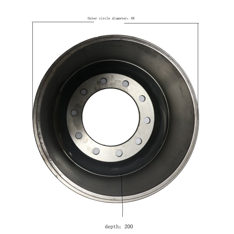 Genuine Heavy Duty Custom North American Truck Trailer Brake Drum Cast Steel Gray Iron Truck Brake Drum