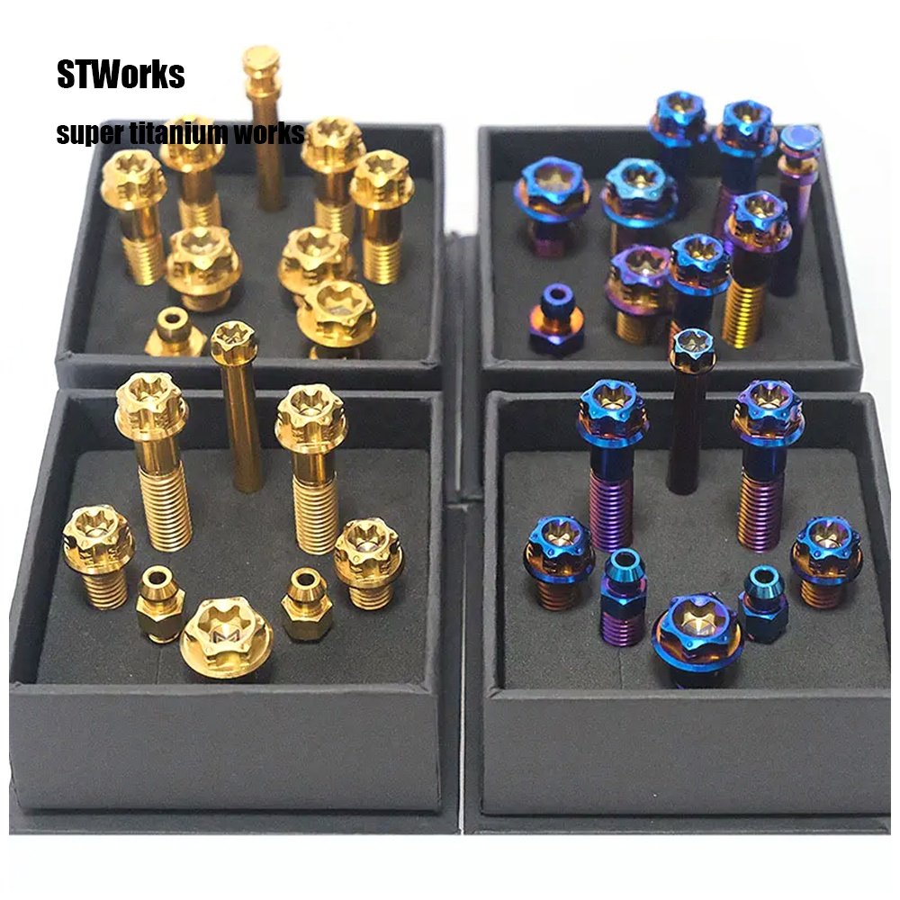 Customized Titanium GR5 Bolt Calipers for Motorcycle Modification Screws