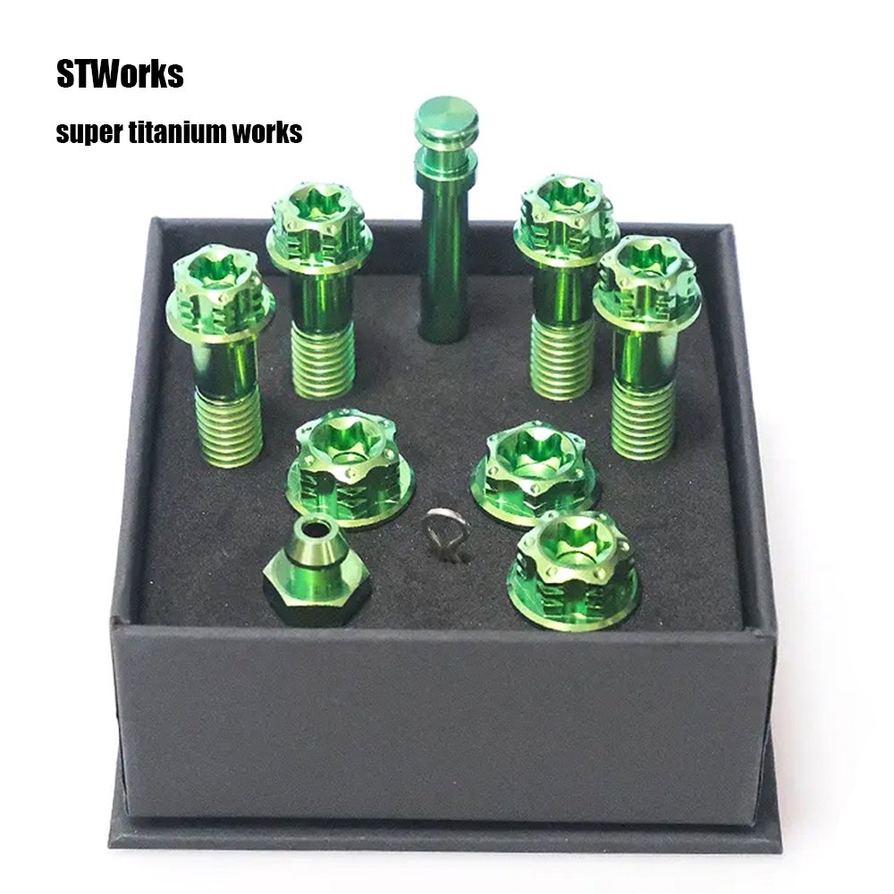 Customized Titanium GR5 Bolt Calipers for Motorcycle Modification Screws