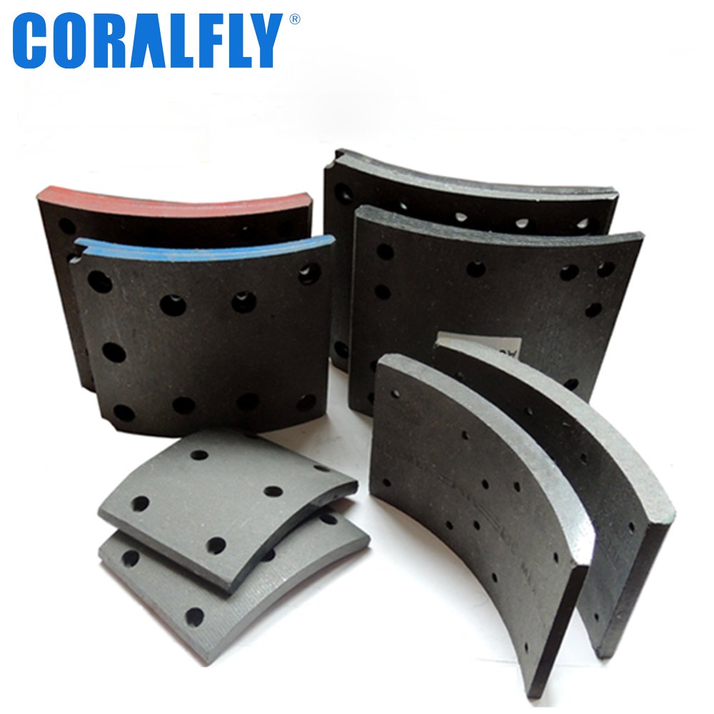Coralfly Factory Custom Cheap Wholesale Price 19555 Truck Brake Lining for DAF 1228110 696226 586714 607073 1326861