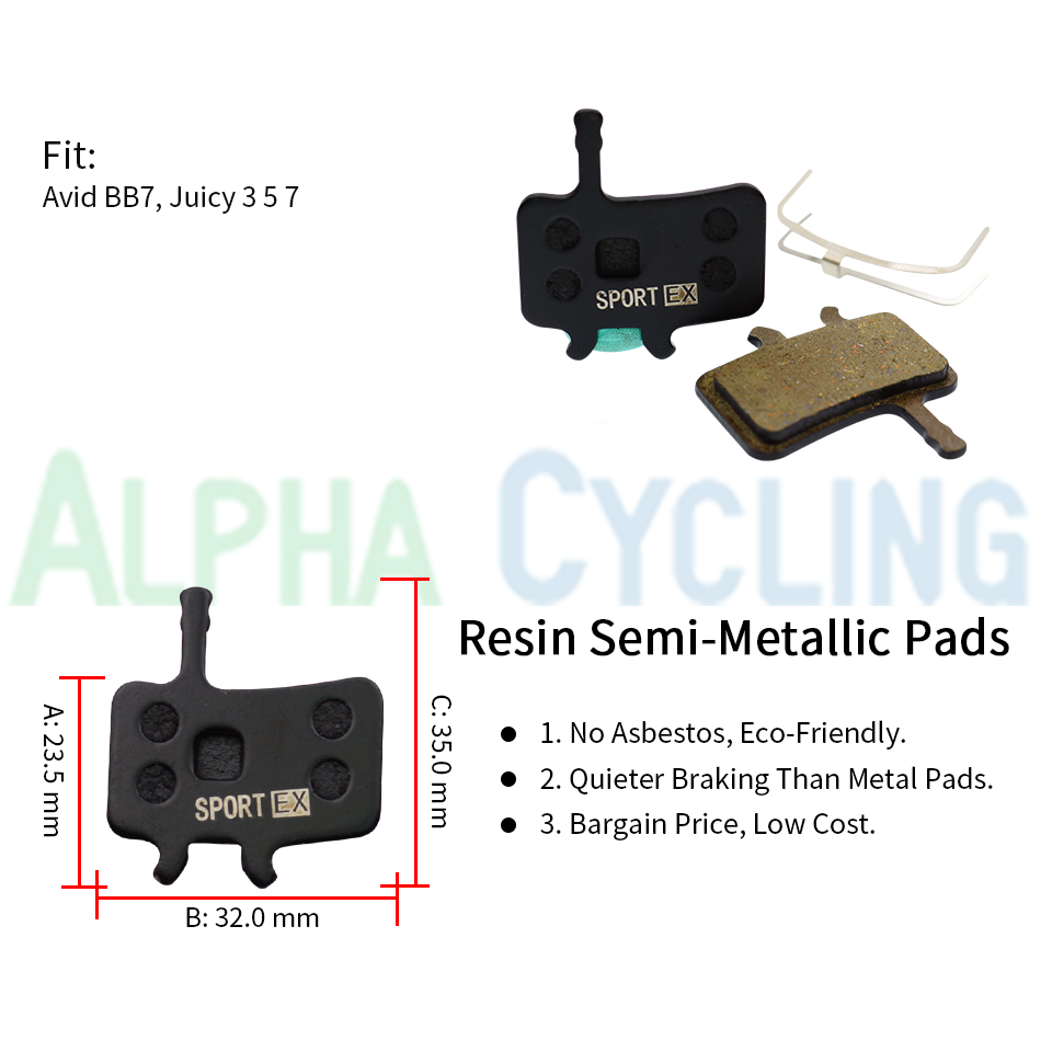 Bicycle Disc Brake Pads for AVID BB7 Juicy 3 5 7 Ultimate, Sport EX Class