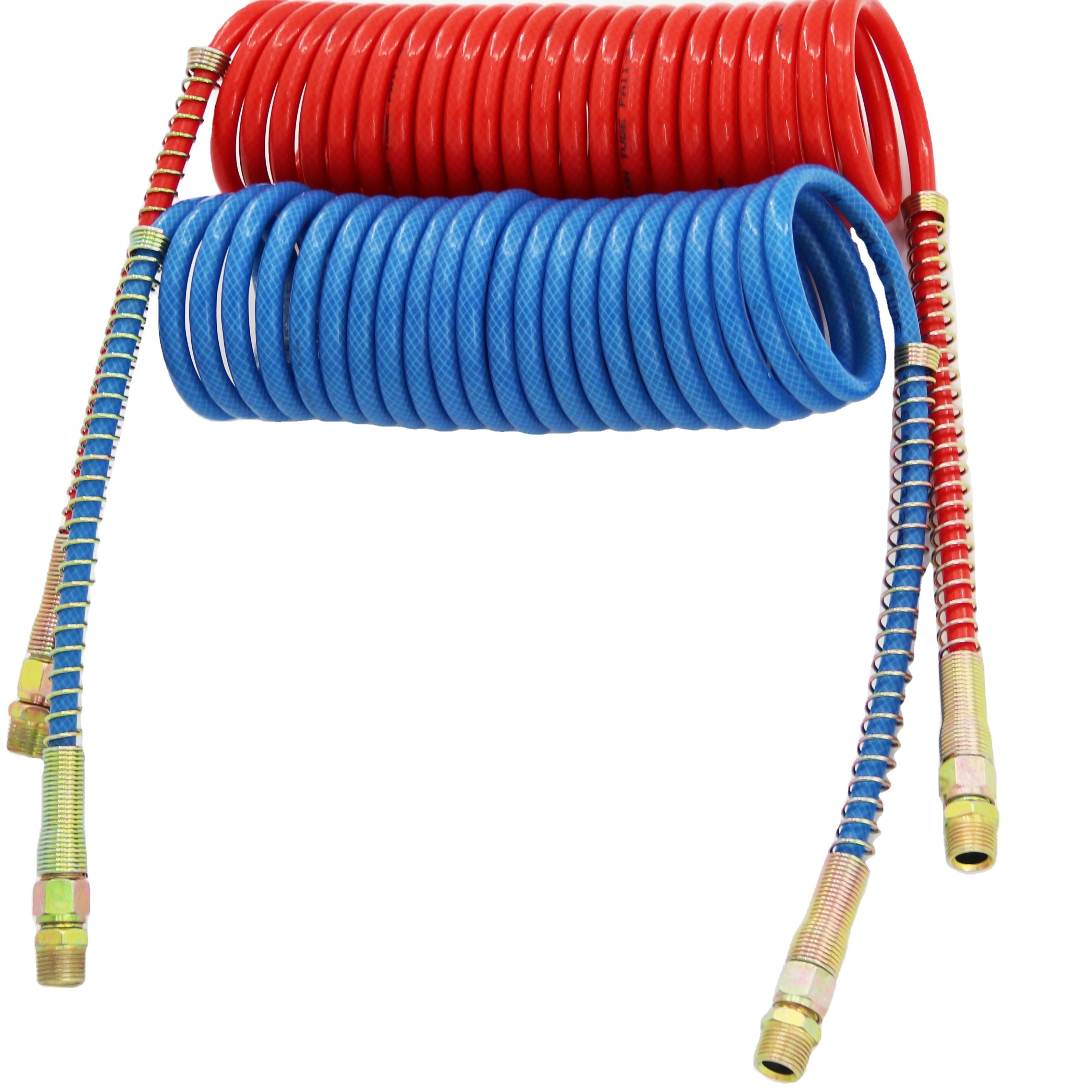 HJYAJZT Brand China Popular Best Sale Auto Pneumatic Truck Trailer Air Brake Coil Pa Nylon Spiral Coil Air Brake Hose
