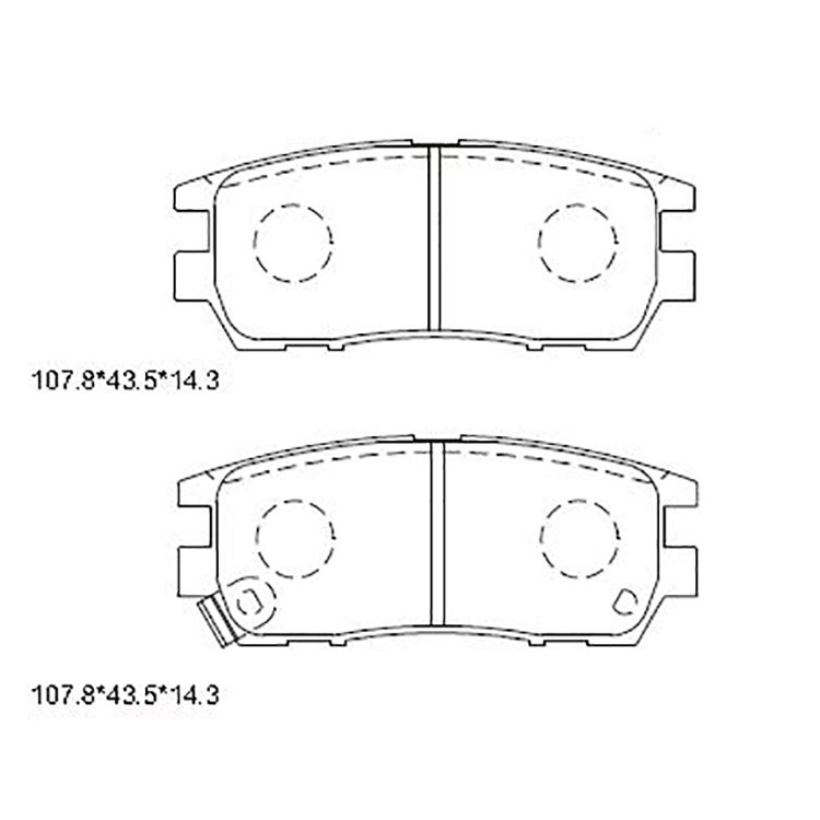 KD4244 Factory Hot Selling Sumich Auto Parts Brake System Rear Semi-metallic Brake Pads for Car