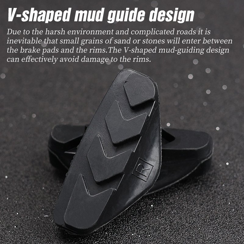 Lebycle Road Bicycle Cycling Braking C-Brake Pads Blocks Holders Durable Rubber Shoes 50mm Caliper Pads