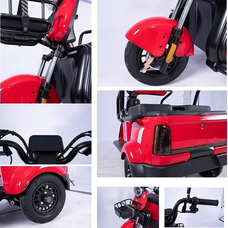 Chinese Made 500W Multifunctional Electric Tricycle Open Body Passenger Tricycle for Disabled People 60v Voltage