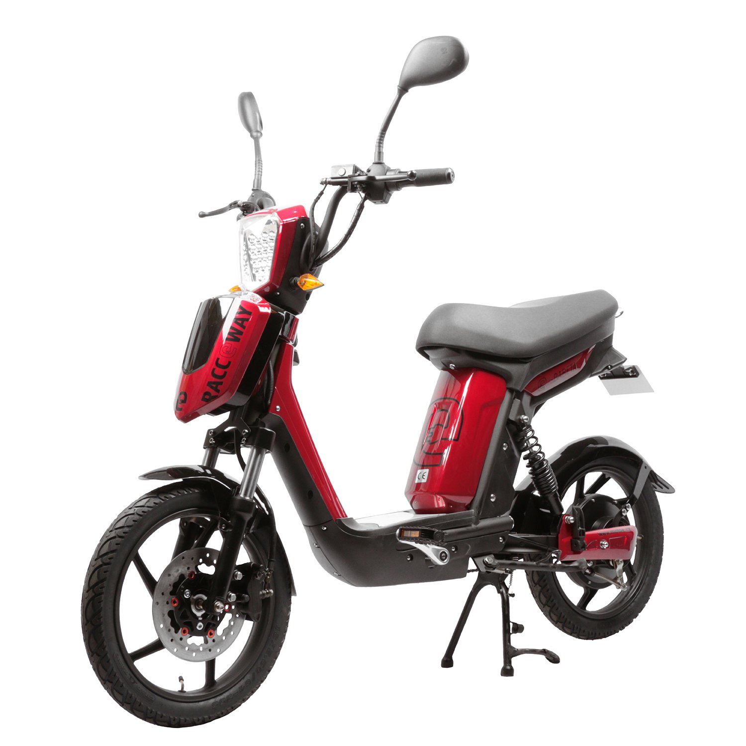 RACCEWAY Ready to Ship 48V 500w Red White Black Green Orange Blue Color Electric Motorcycle EEC COC E Scooter Motorbike Moped