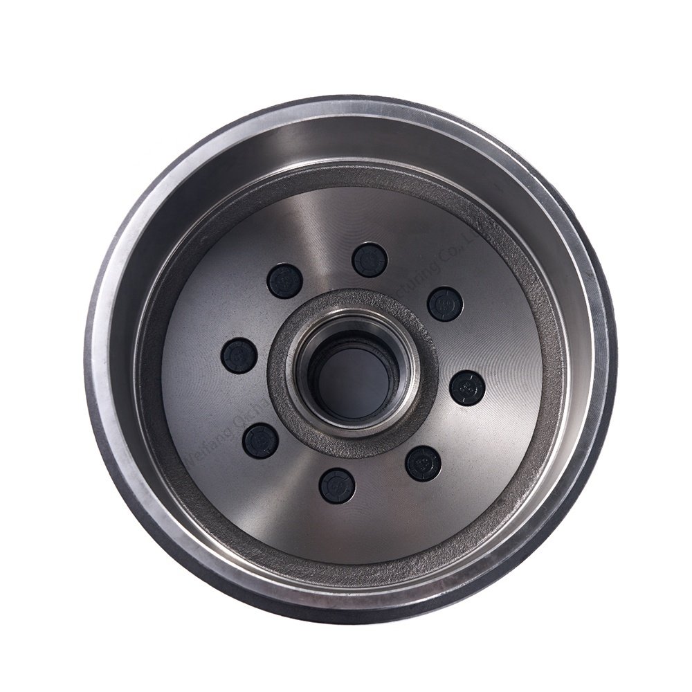 High Quality Trailer Spare Parts 8 Holes 12.25 Inch Trailer Brake Drum for 8000lb Axle