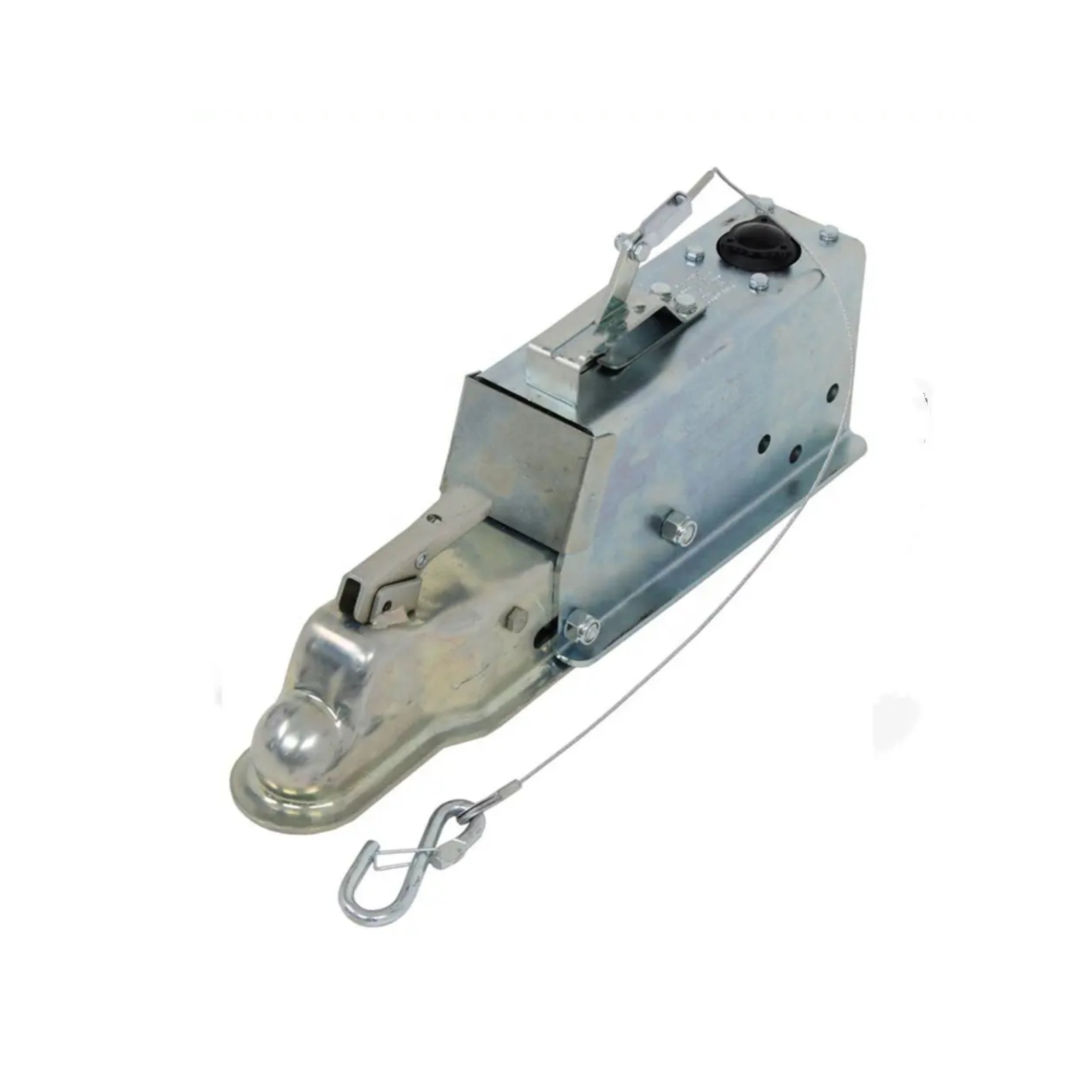 High-Strength Steel Hydraulic Brake Actuator W/ Drop - Drum - Zinc - 2" Ball -8600 Lbs Trailer Coupler