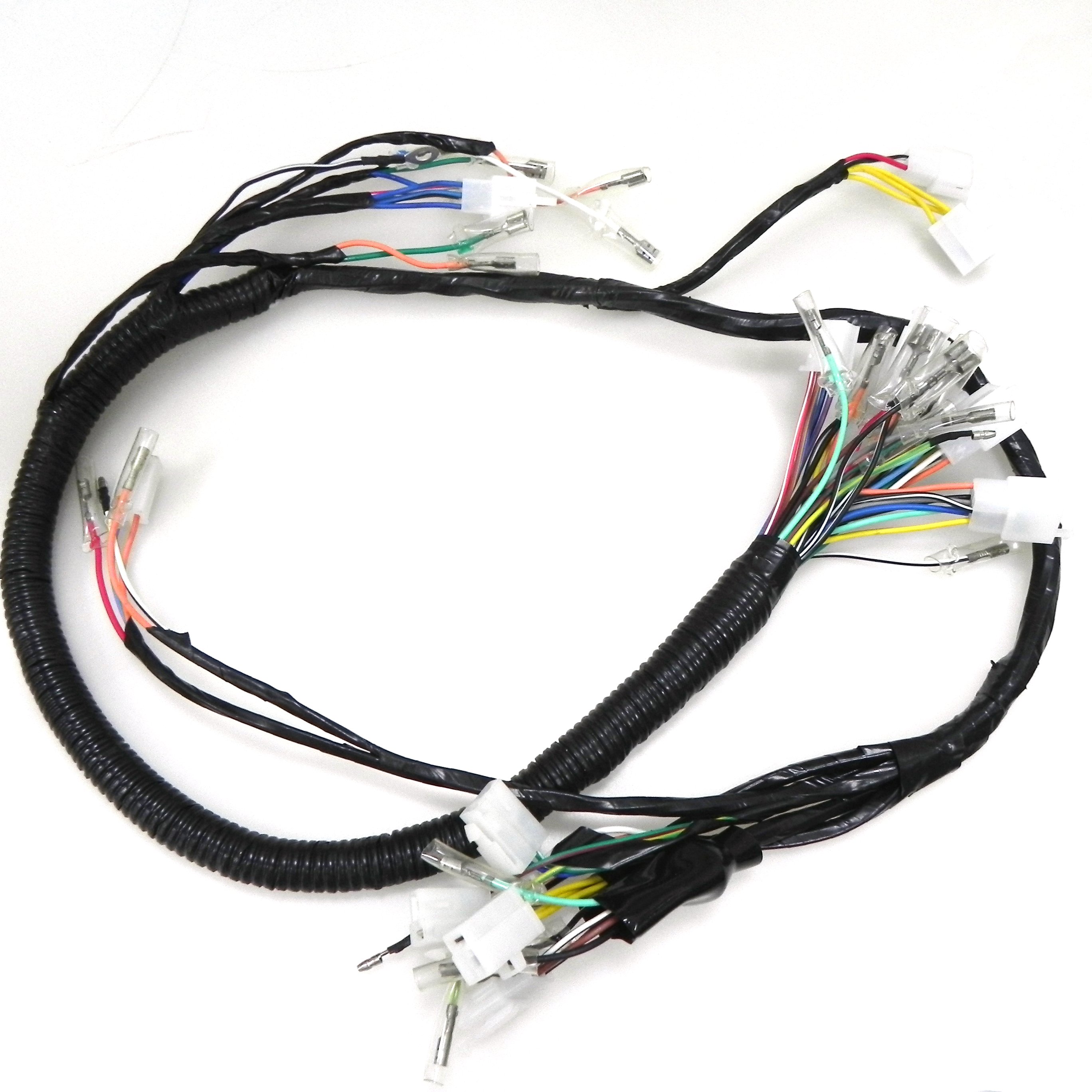 Customized Electric Motorcycle Brake Cables Black Braided Tubing Horn Wiring Rear Brake Light Engine Wire Harness for Automotive