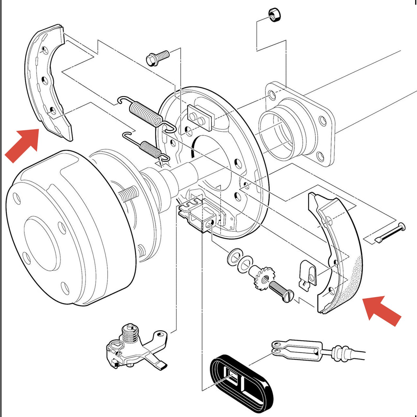 Factory Direct Sales Golf Cart Brake Shoes Ezgo Txt Brake Shoes 70794-G01