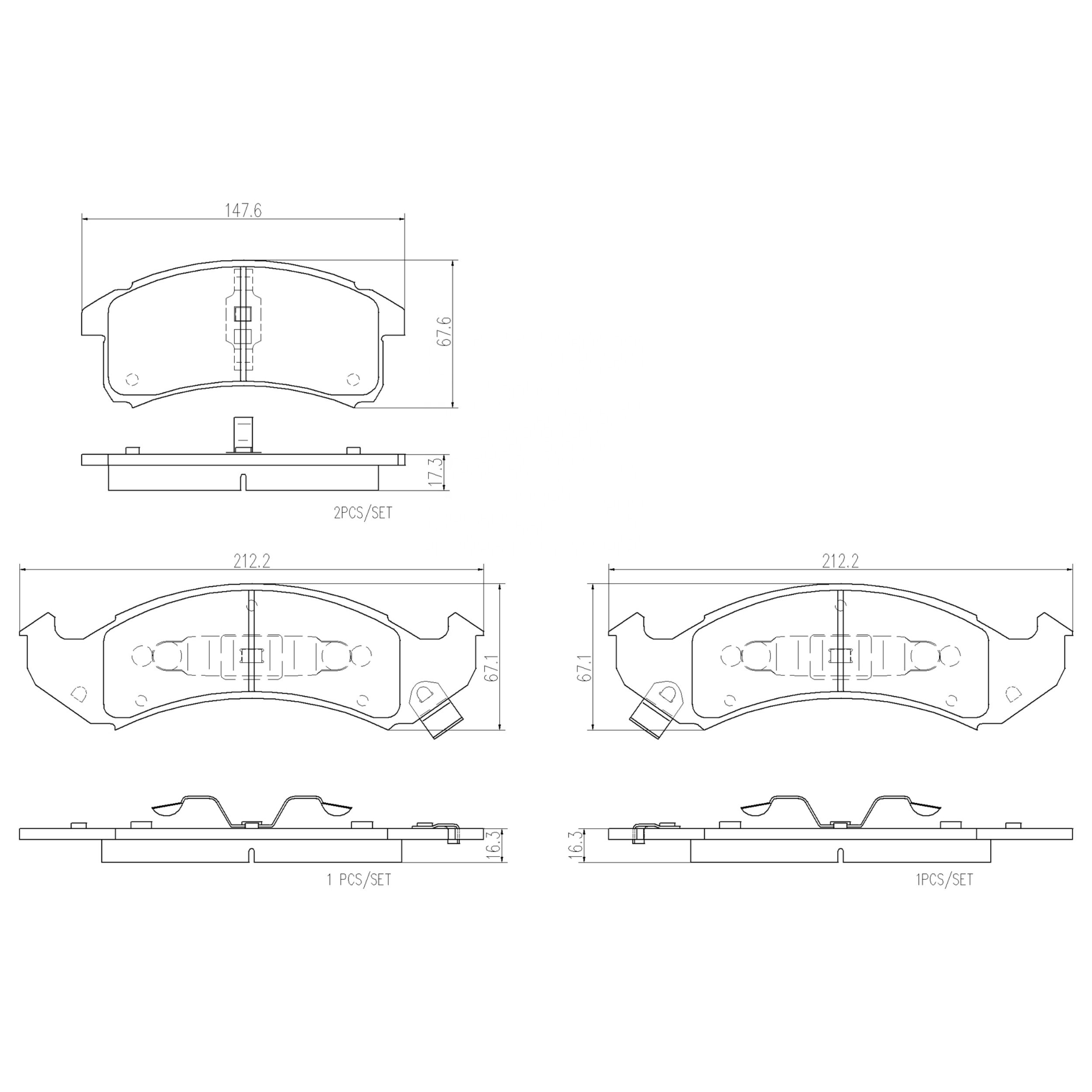 High Performance Factory Auto Parts Brake Pads (Pastillas De Freno) OEM Disc D505/wva 24714/24715/24716 Is Front Axle Brake