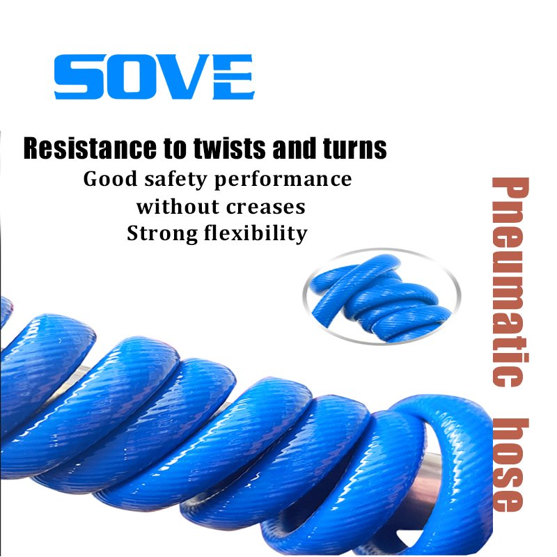 High-Pressure Flexible Pneumatic Parts Polyethylene Polyurethane Spiral Hose Trailer Air Brake Coil Hose Cylinder Pipe Type