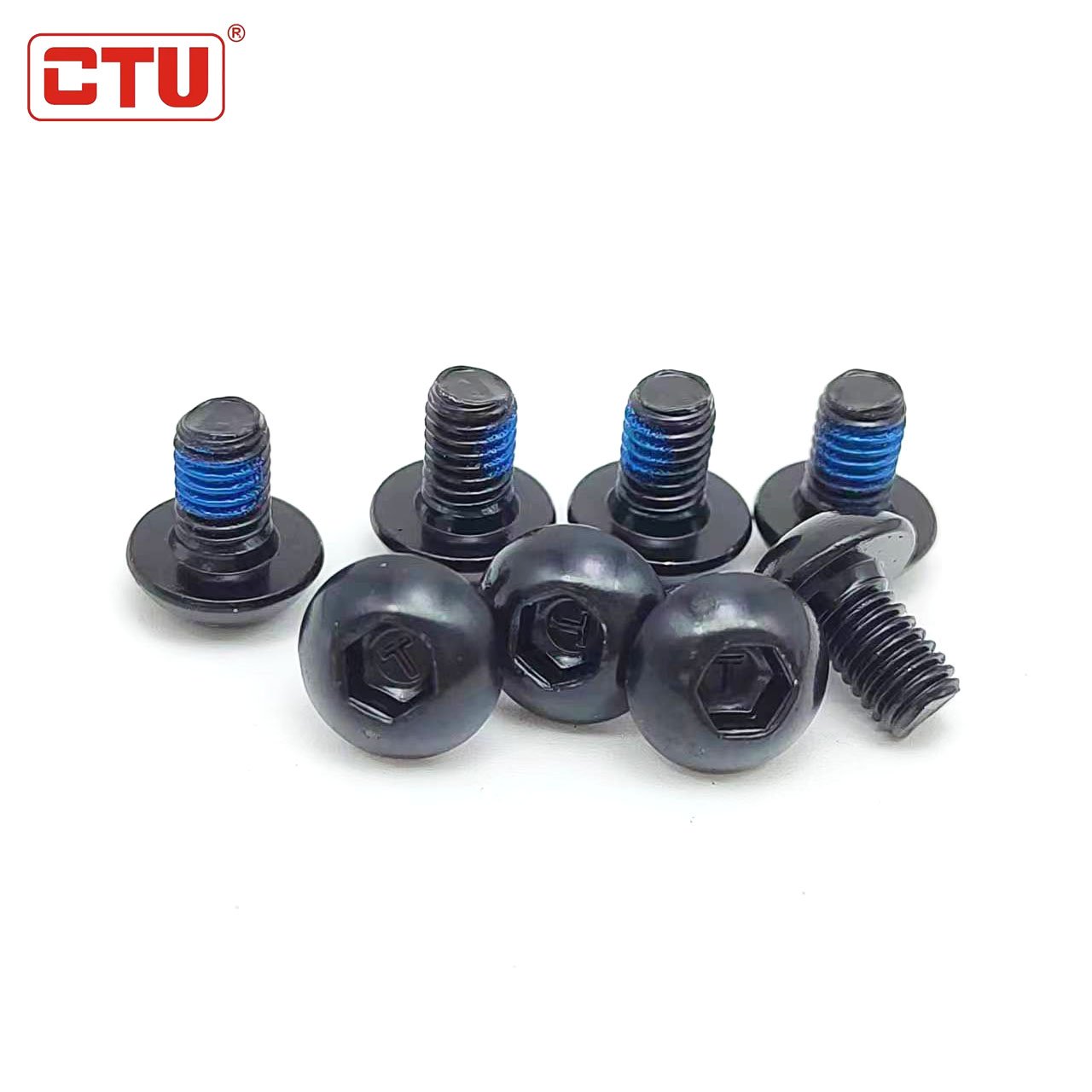 Hex Socket Cap Screw Button Head 10.9 Electrophoresis Black ISO7380 Screw for Disc Brake M5