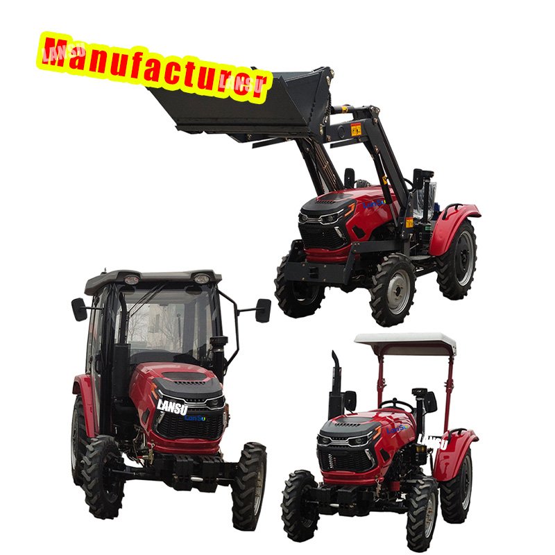 Small Farm Tractor 120HP Mini Tractor with Front End Loader and Backhoe Mower for Tractor Sale