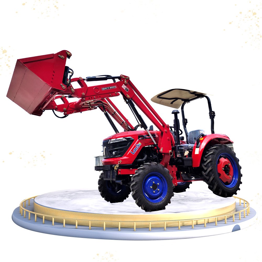 Small Farm Tractor 120HP Mini Tractor with Front End Loader and Backhoe Mower for Tractor Sale