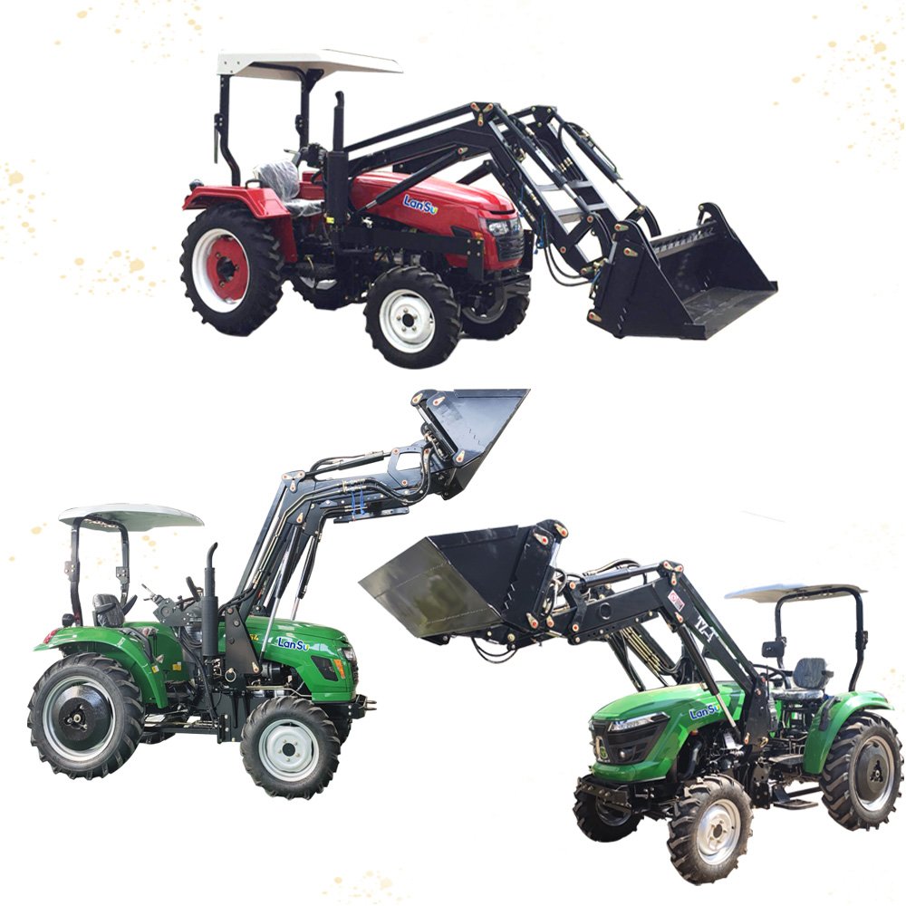 Small Farm Tractor 120HP Mini Tractor with Front End Loader and Backhoe Mower for Tractor Sale