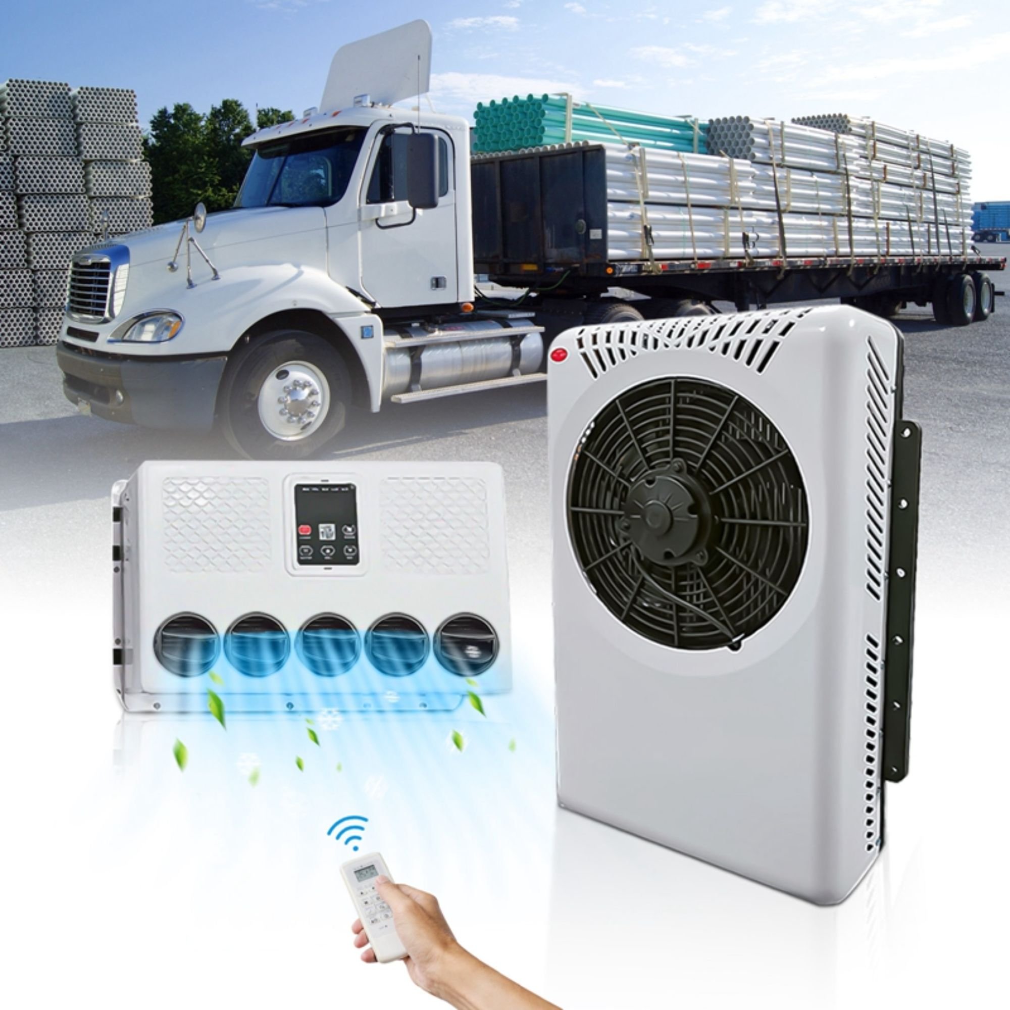 Universal Dc24v Conditioning Truck Van Roof Mounted Parking Cooler Air Conditioner And Air Heater Drawer Fridge Car Refrigerator