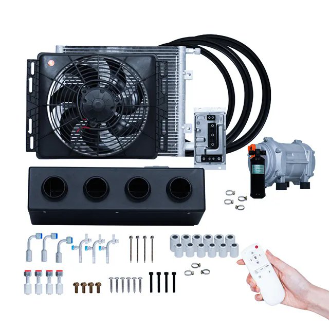 Universal Dc24v Conditioning Truck Van Roof Mounted Parking Cooler Air Conditioner And Air Heater Drawer Fridge Car Refrigerator