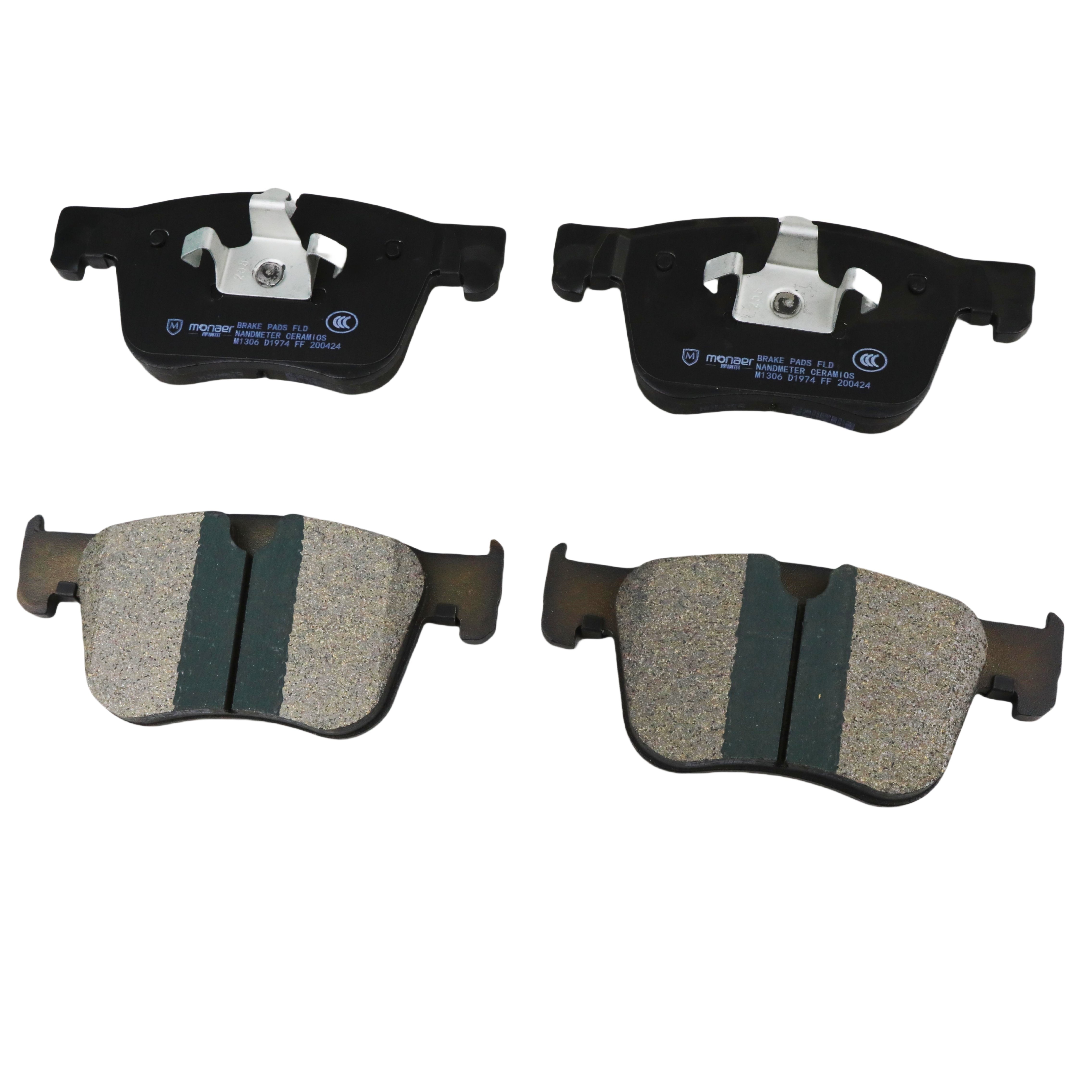 Monaer Brake Pads D1974 Ceramic Front Disc Brake Pad for PEUGEOT