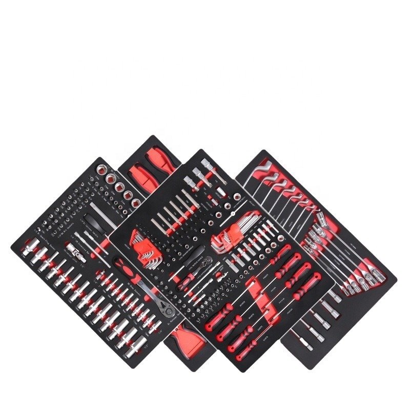 CR-V Steel Auto Repair Work Tool Kit Combination Ratchet Wrenches Screwdrivers Bits Customizable OEM Case Box Packaging Home Use