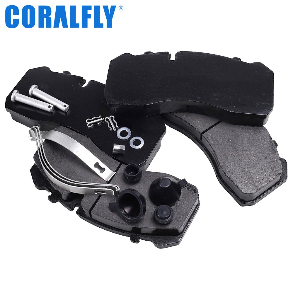 Coralfly Truck Brake Pads WVA29093 WVA29094 WVA29095 WVA29096 for BOVA 082135100 BPW 0980106210/0980102930/0980106350/0980102750