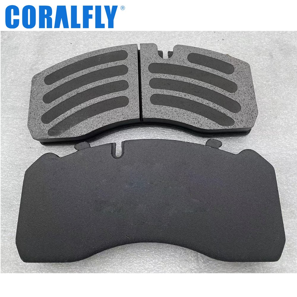 Coralfly Truck Brake Pads WVA29093 WVA29094 WVA29095 WVA29096 for BOVA 082135100 BPW 0980106210/0980102930/0980106350/0980102750