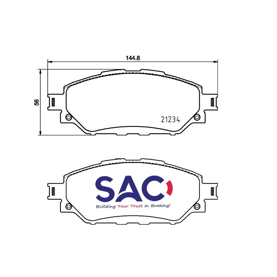 Brake Wholesale D906 D2223 D2292 04465-04080 04465-AZ104 Ceramic Car Front Brake Pad for Toyota Sienna