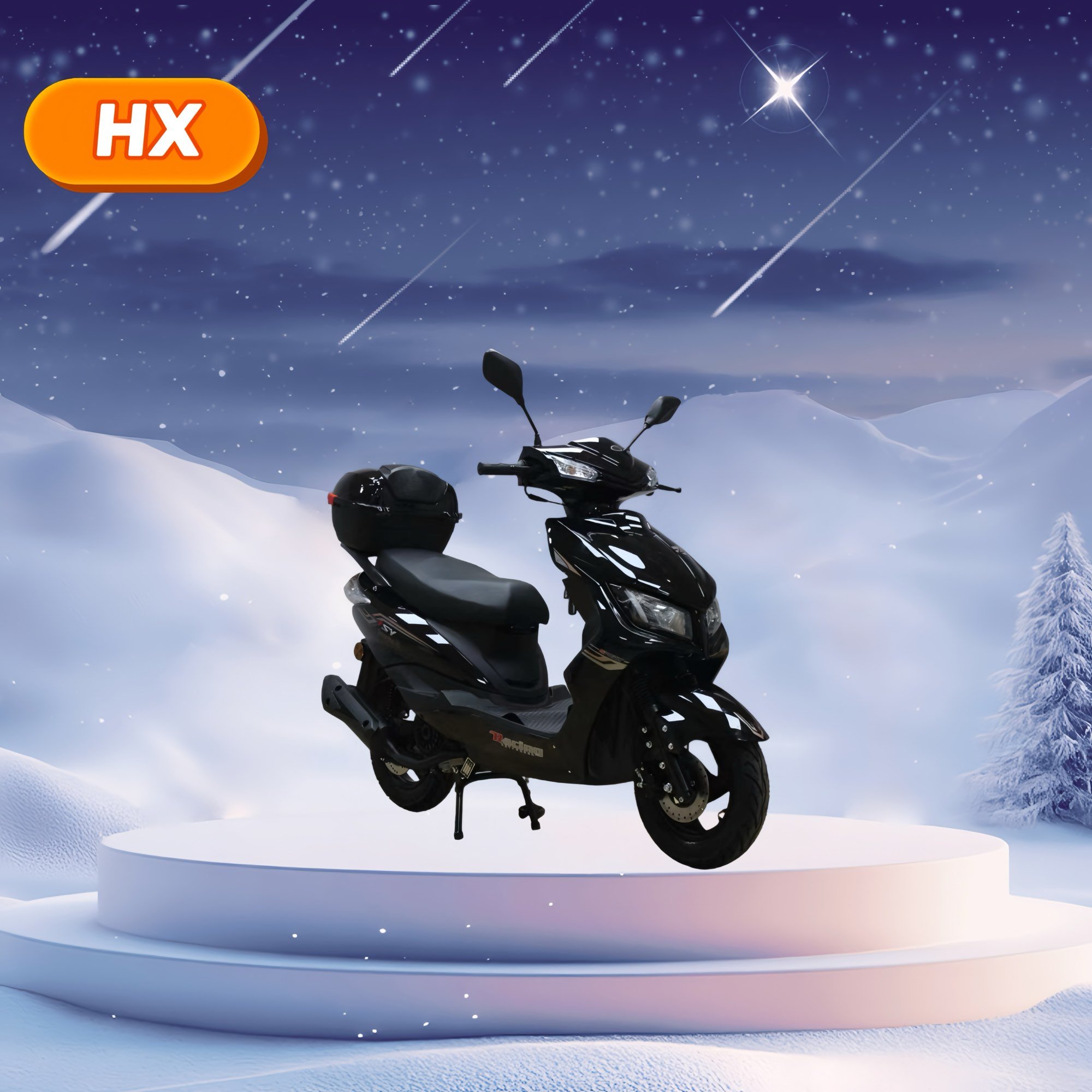HX Factory125cc Gasoline Motorcycle Hot Selling Off-Road 80km/h Scooter 2 Aluminum Wheels Air Cooled Engine Scooter for Adults