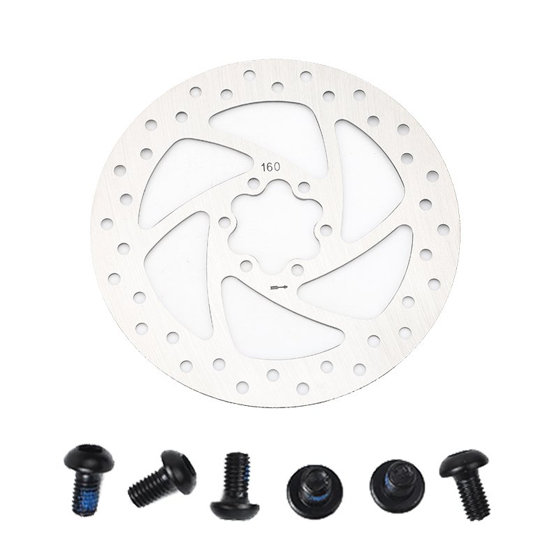 160mm E-scooter Brake Disc Stainless Steel 6 Hole 38mm Inner Diameter for Scooter Bicycle Stainless Steel Brake Rotor E Bike