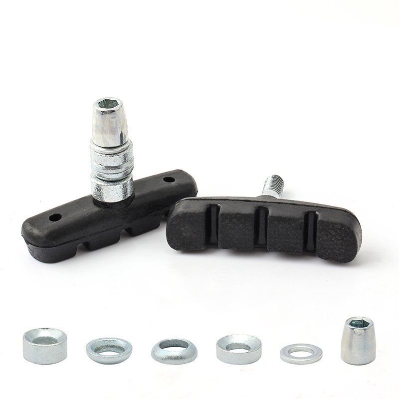 MUQZI 1 Pair Bike V-Brake Pads Mountain Road Bicycle Cycling Bike Braking Holder Shoes 54mm Rubber Blocks