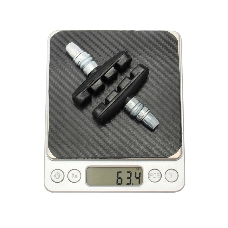 MUQZI 1 Pair Bike V-Brake Pads Mountain Road Bicycle Cycling Bike Braking Holder Shoes 54mm Rubber Blocks