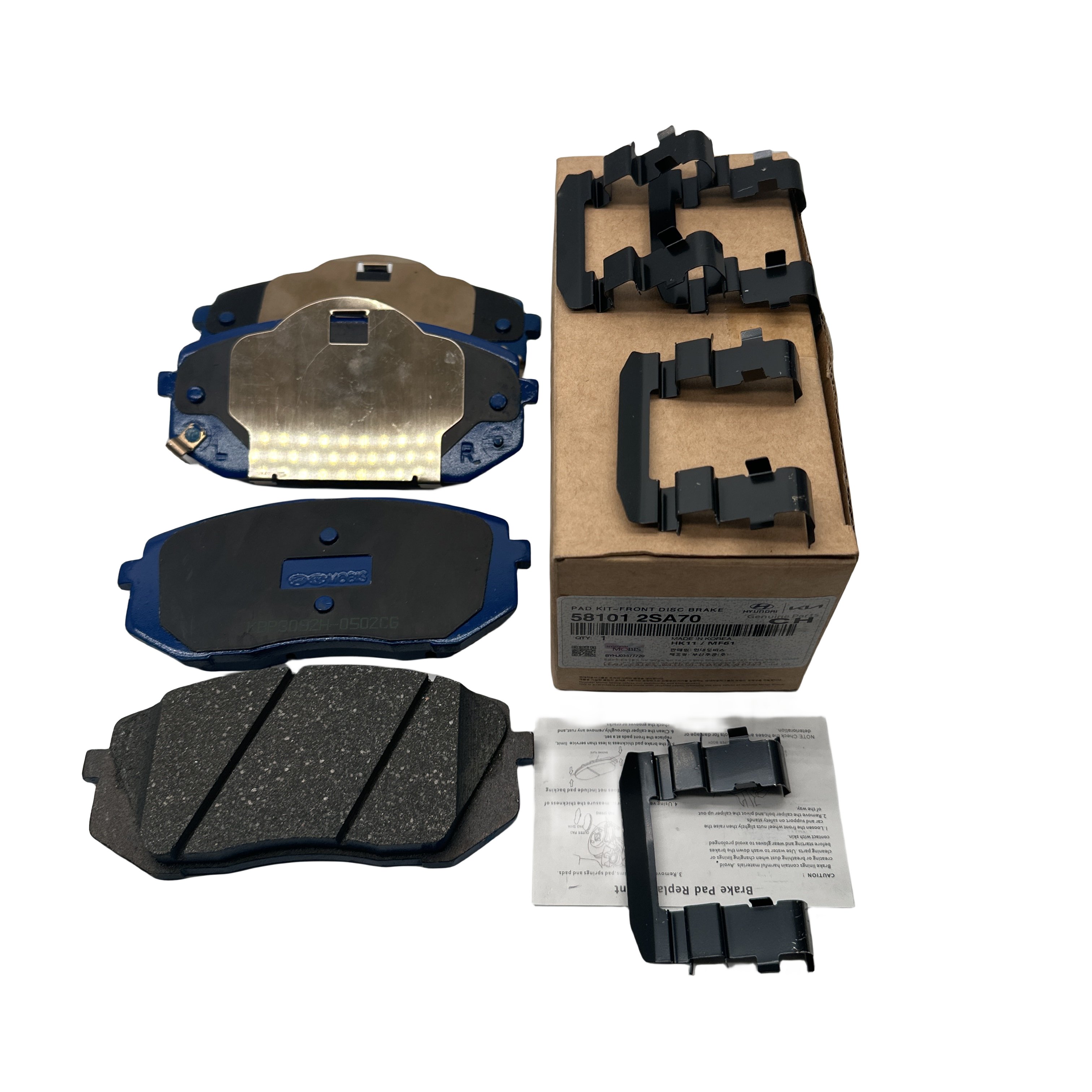 58101-2SA70 High Quality Automotive Brake System Front Brake Pads Suitable for Korean Cars 581012SA70