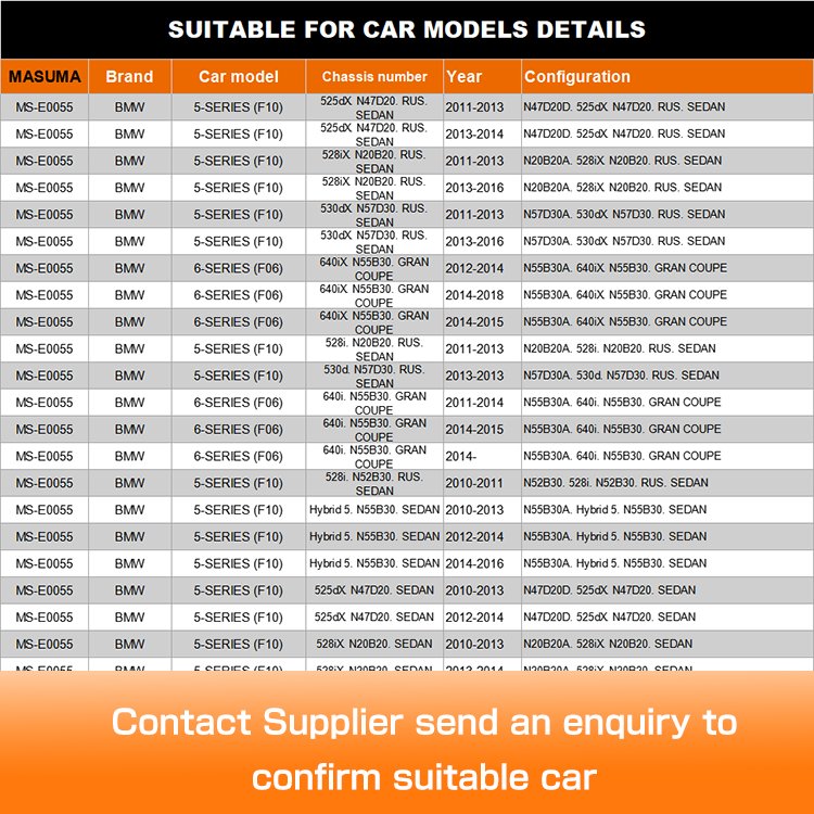 MASUMA MS-E0055N Brake Pads Premium Ceramic Car Brake System 34116775314 34116798190 for BMW 5-series & 6-series