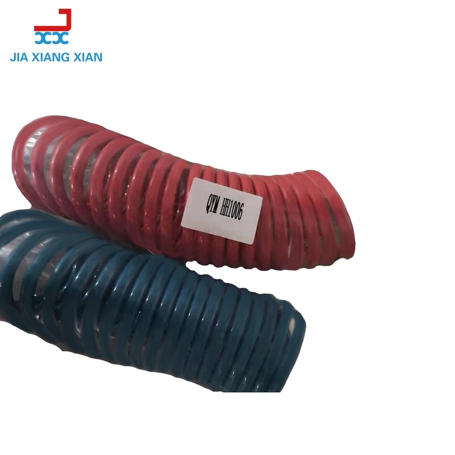 Curly Spiral Flexible Pu Coil up Trailer Recoil Airline Truck air Brake Coiled air Line Hose