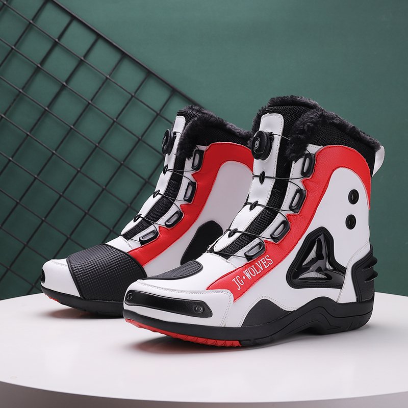 Custom Waterproof New Plus-size 37-47 Midi Riding Shoes Motorbike Motorcycle Boots Shoes for Men