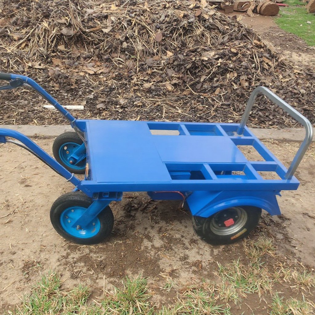 Agricultural Machine Orchard Transport Heavy Duty Electric Pallet Truck Garden Landworks Utility Wagon Hand Push Trolley Cart