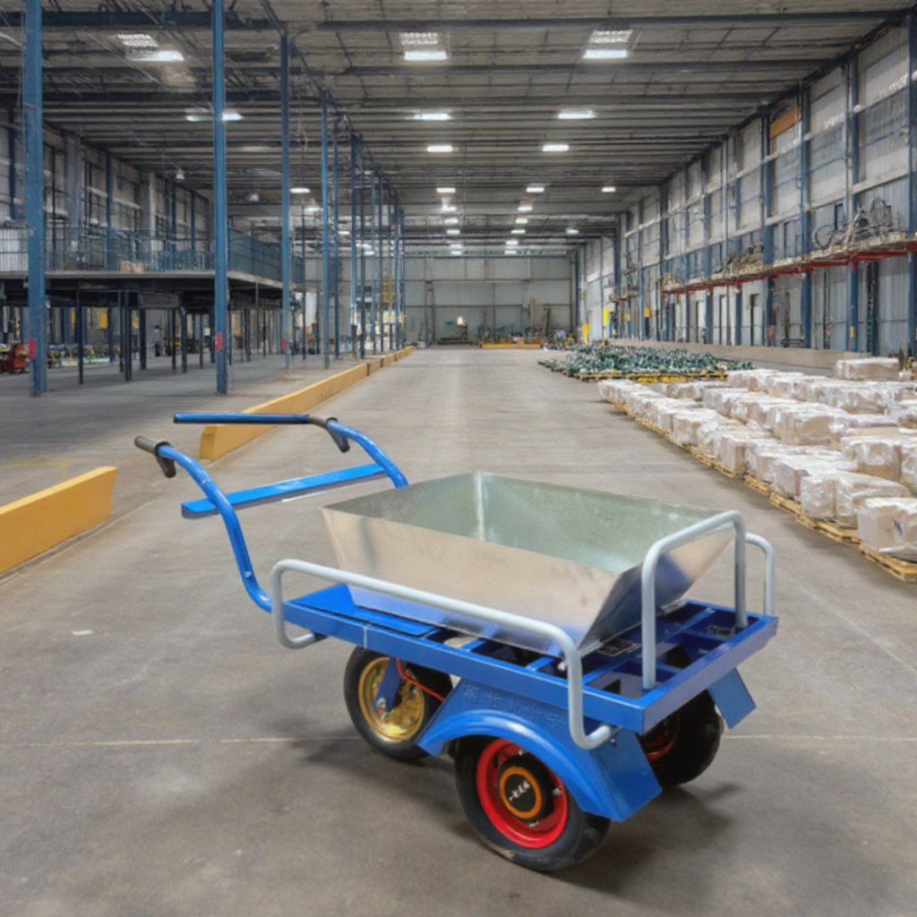 Agricultural Machine Orchard Transport Heavy Duty Electric Pallet Truck Garden Landworks Utility Wagon Hand Push Trolley Cart