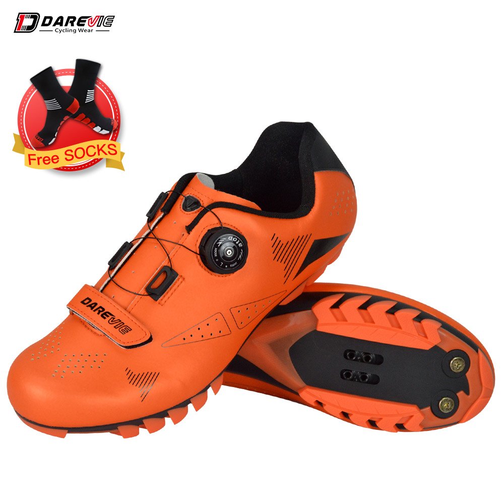Darevie Custom Mountain Bike Shoes Professional Mtb Shoes White Color Mens Indoor Mtb Cycling Shoes