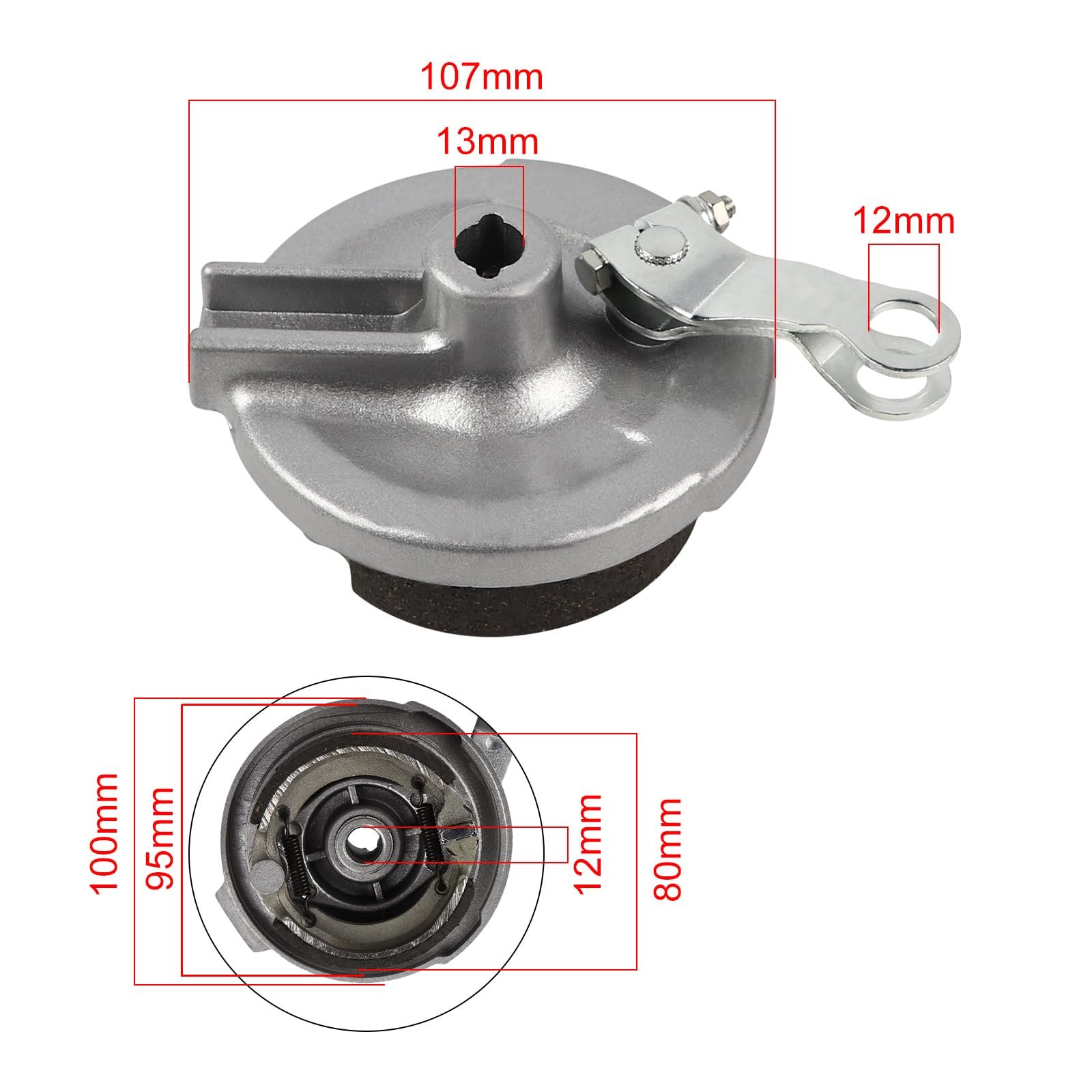 45100-181-831ZC Motorcycle Metal Front and Rear Drum Brake Shoes Are Suitable for Honda XR 50 XR50 CRF 50 Dirt Pit Bicycles