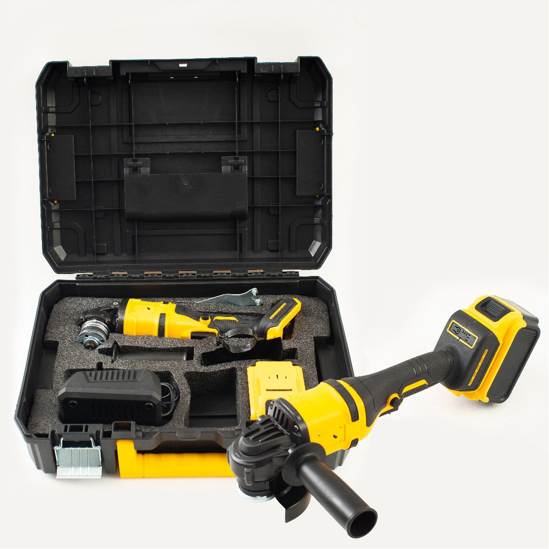 DD3289 Brushless Grinder Kit With Kickback Brake Slide Switch Tool Grinders Custom Cordless Angle Grinder