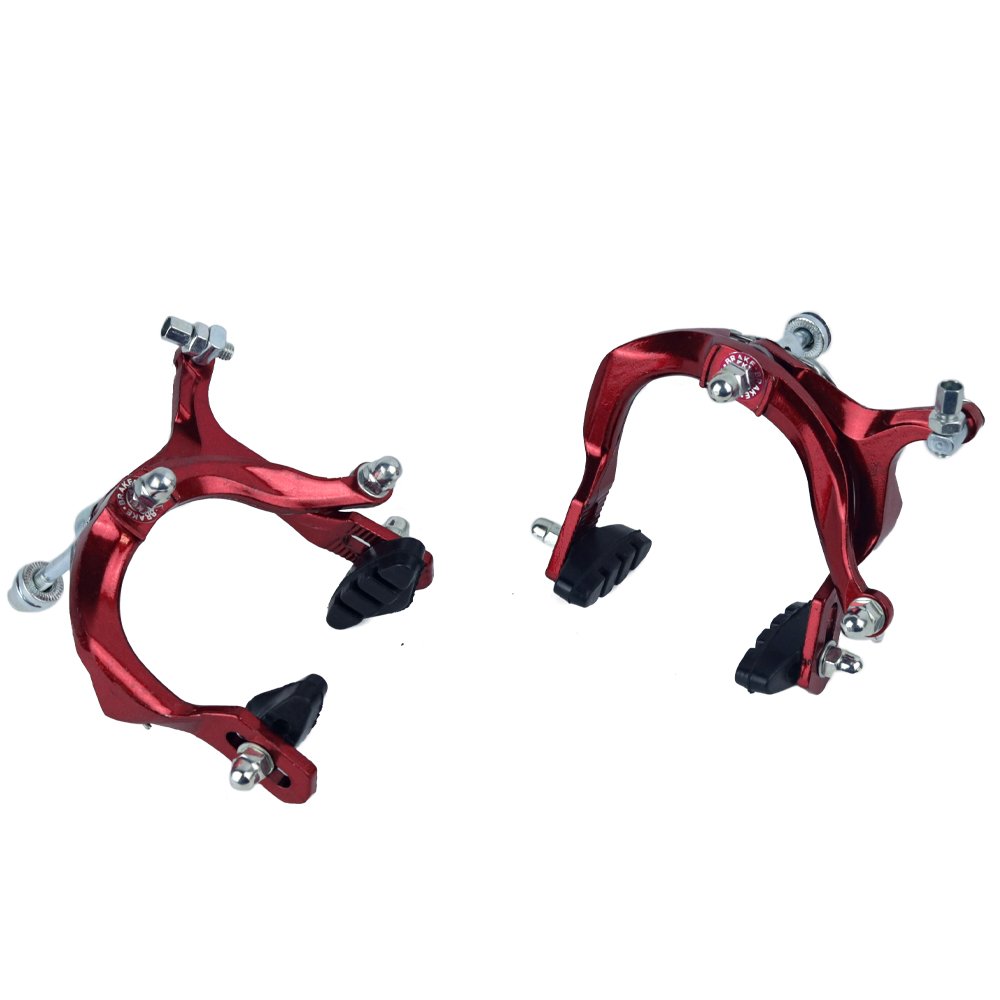 High Quality Adjustable C-Brake Aluminum Alloy Bike Brake Caliper Black Road Bike Parts with Pads for MTB BMX E-Bike 1 Pair